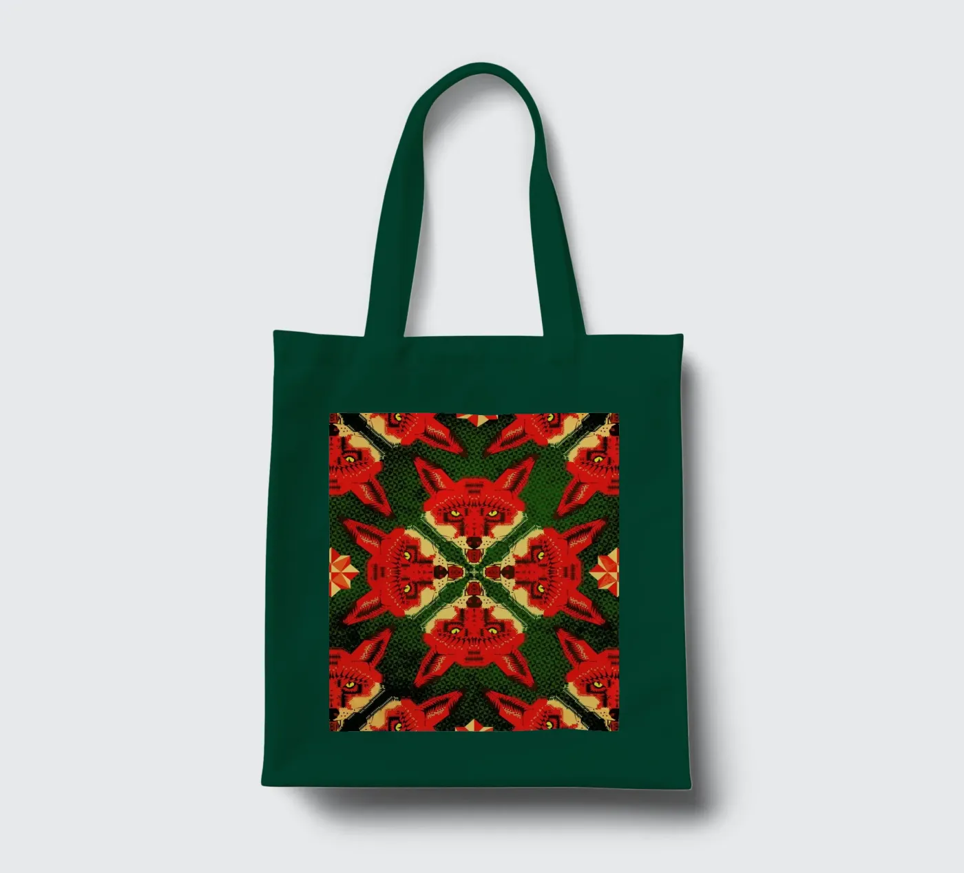 Geometric Fox Pattern tote bag by Chobopop