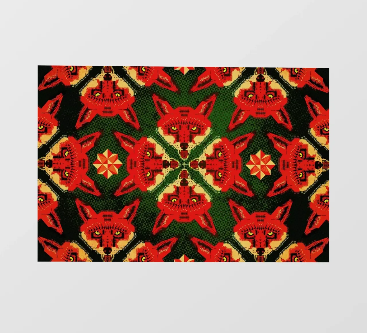 Geometric Fox Pattern pellicola backlit da Chobopop