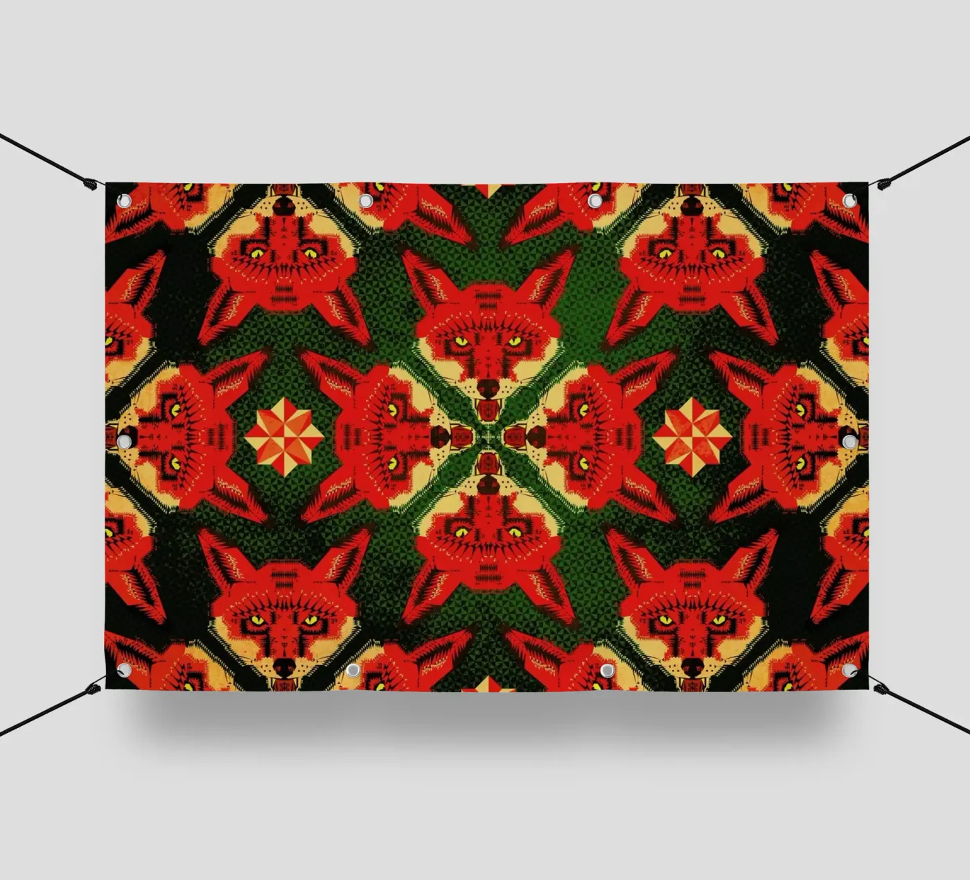 Geometric Fox Pattern telo in pvc da Chobopop