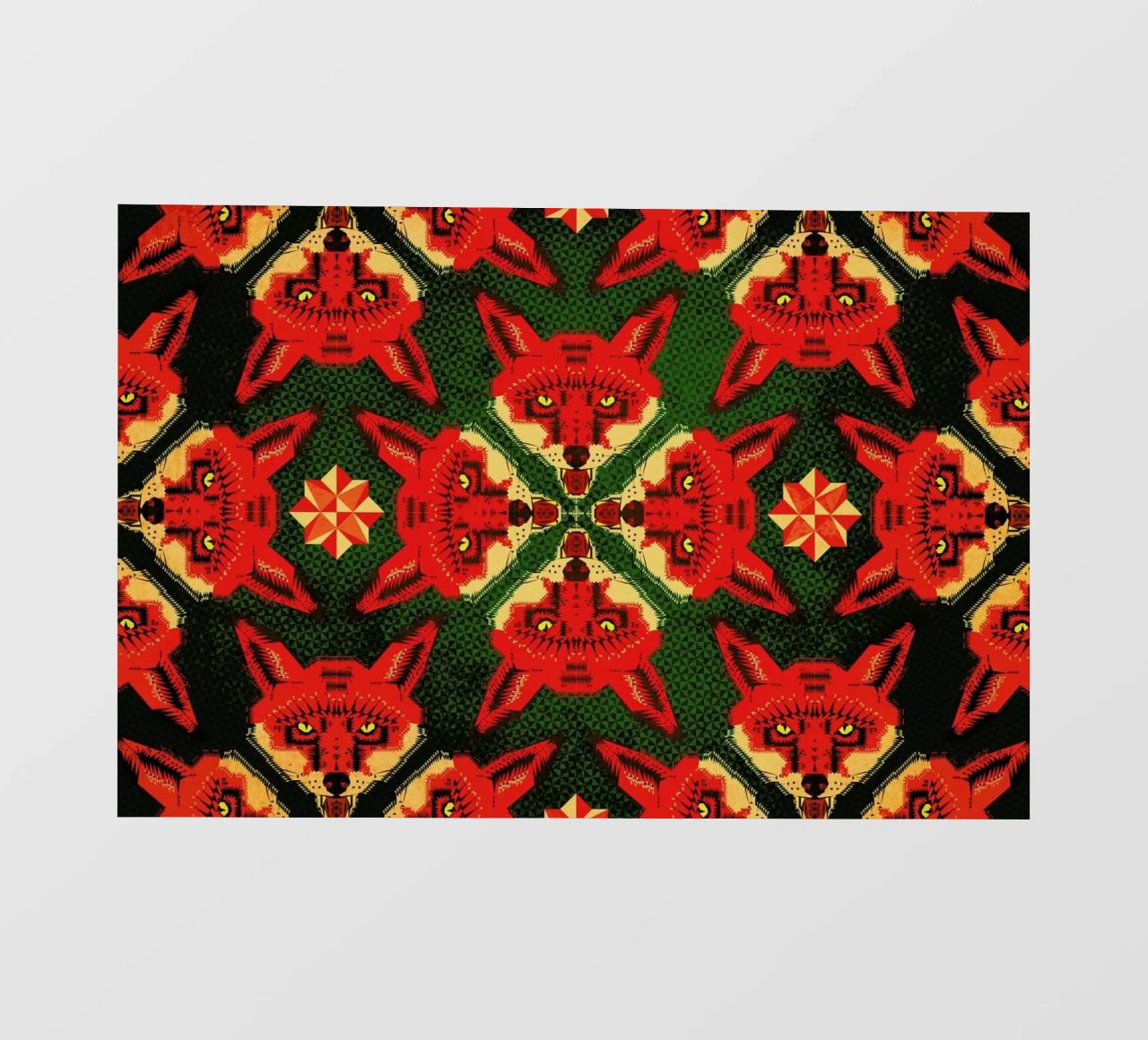 Geometric Fox Pattern lonas publicitarias de Chobopop