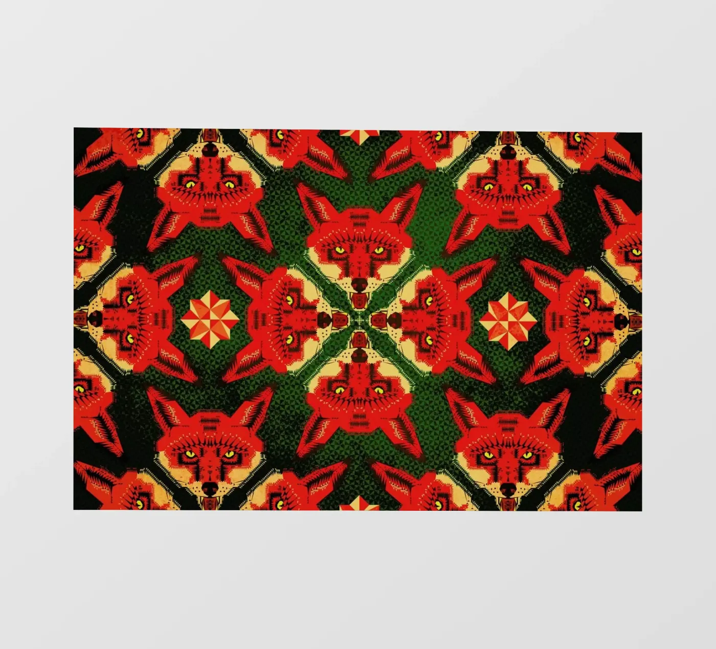 Geometric Fox Pattern PVC Plane von Chobopop