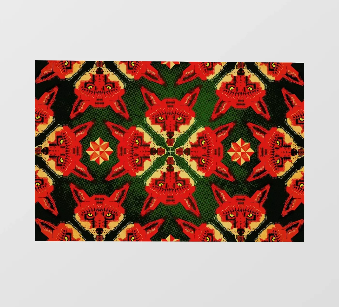 Geometric Fox Pattern telo in pvc da Chobopop