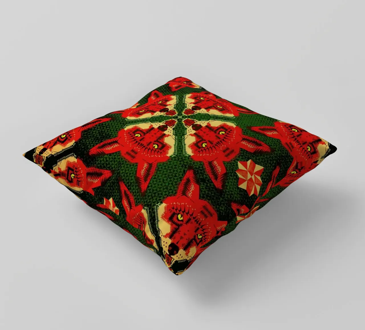 Geometric Fox Pattern cuscino da Chobopop