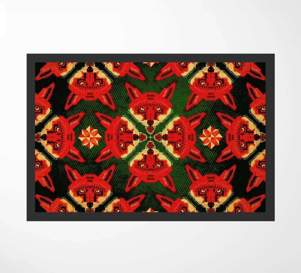 Geometric Fox Pattern felpudo de Chobopop