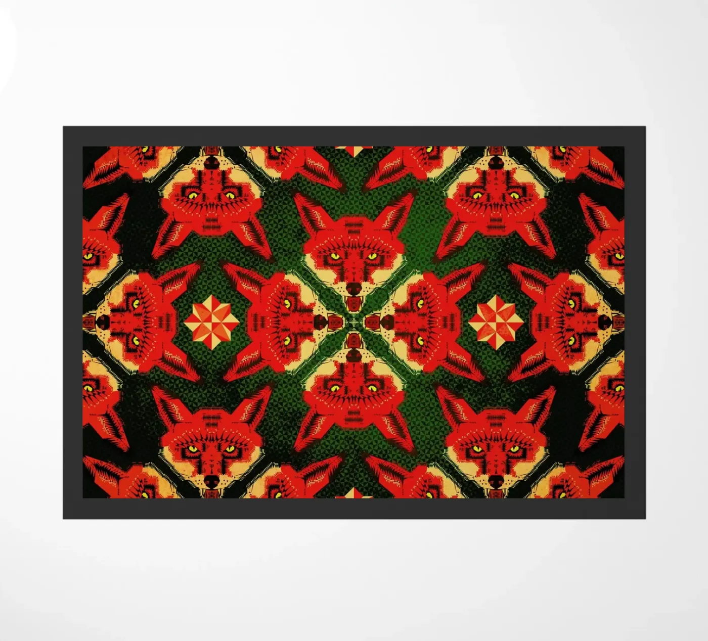 Geometric Fox Pattern Fußmatte von Chobopop