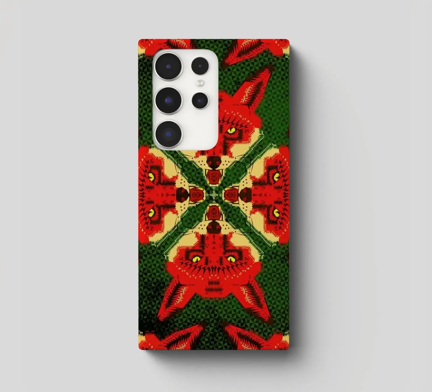 Geometric Fox Pattern cover samsung da Chobopop