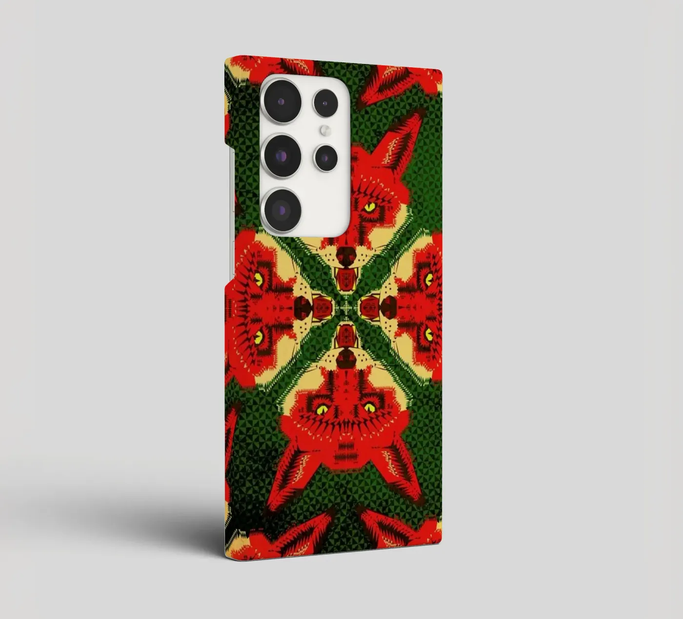 Geometric Fox Pattern cover samsung da Chobopop