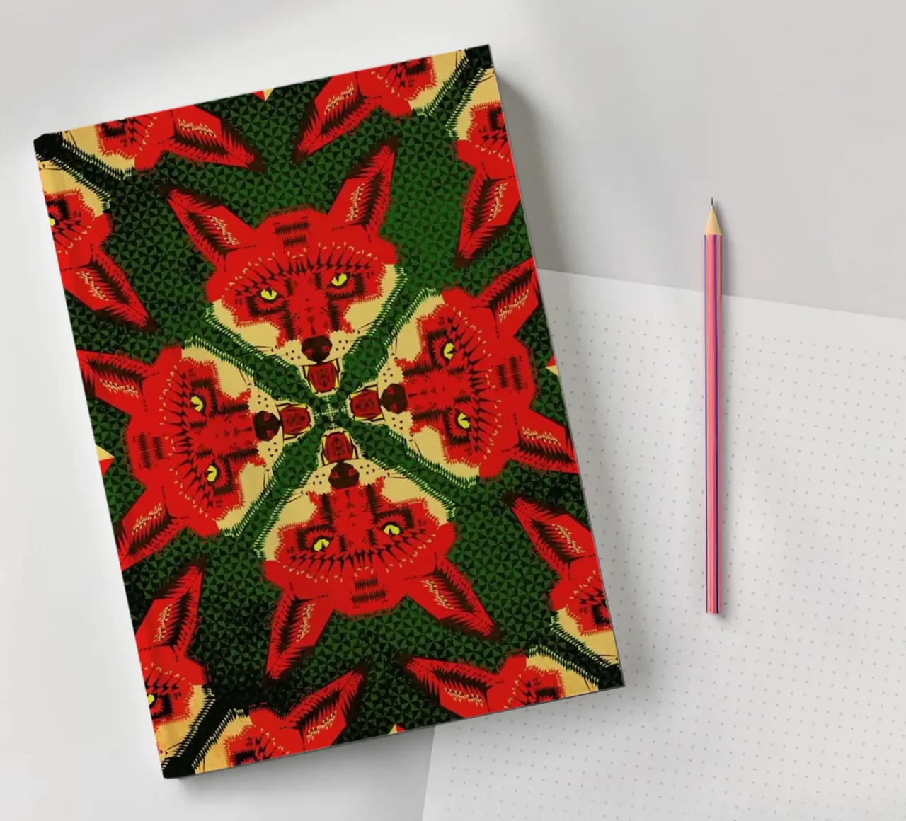 Geometric Fox Pattern diario da Chobopop