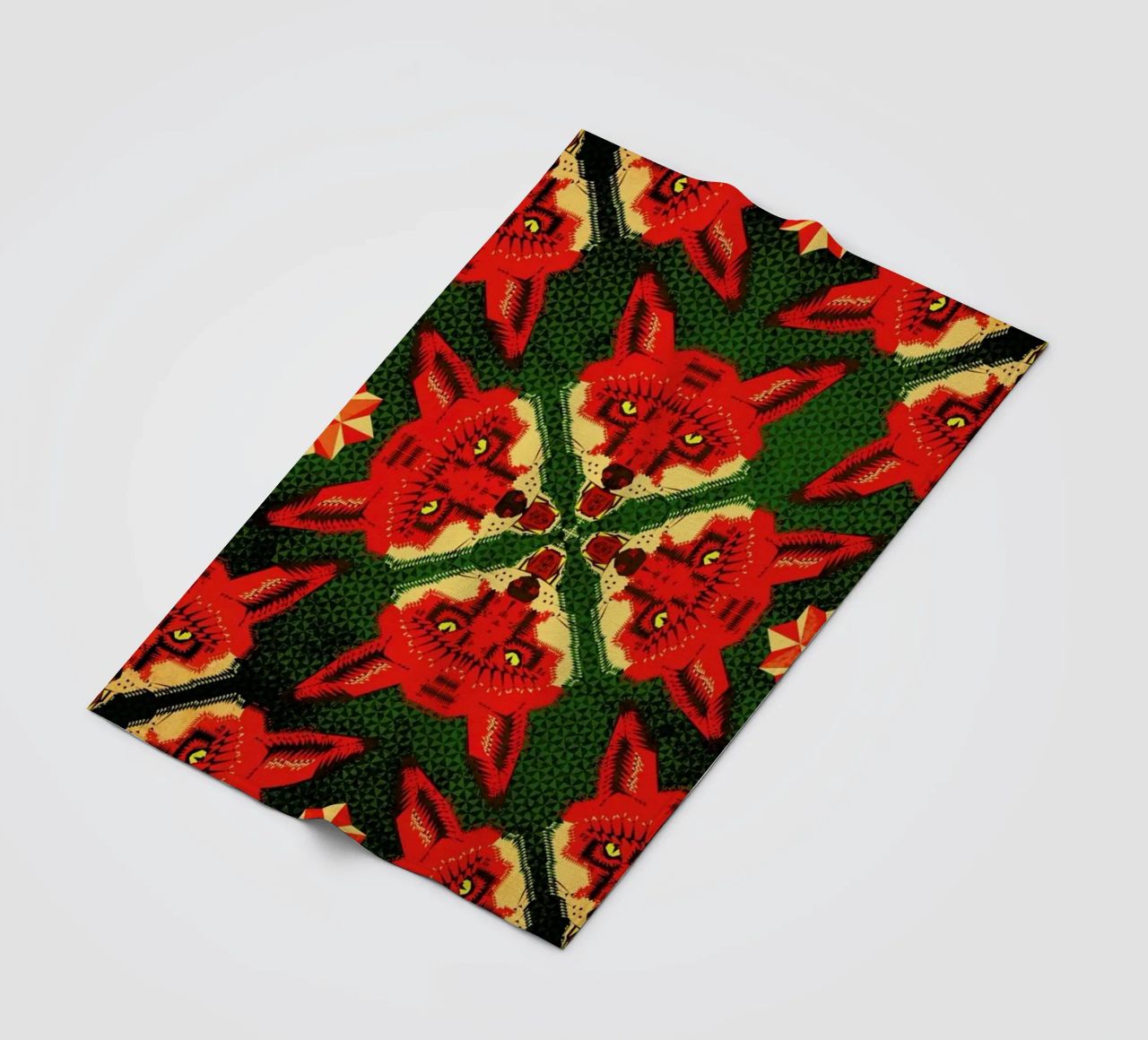 Geometric Fox Pattern fleecedeken van Chobopop