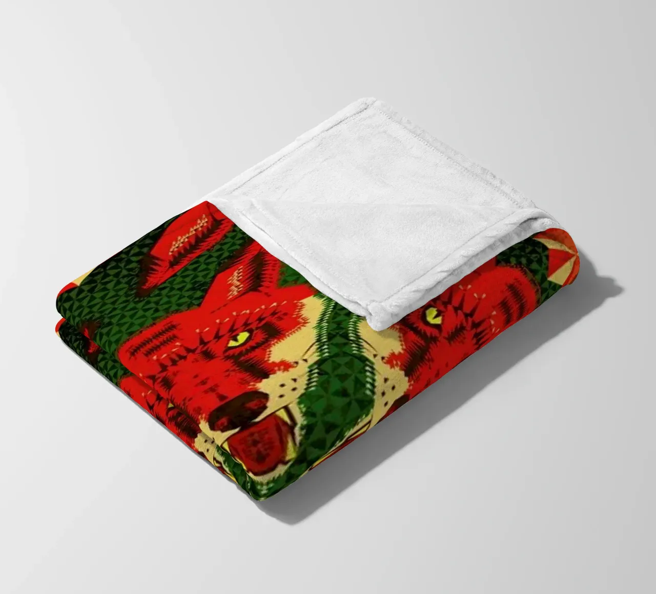 Geometric Fox Pattern coperta in pile da Chobopop