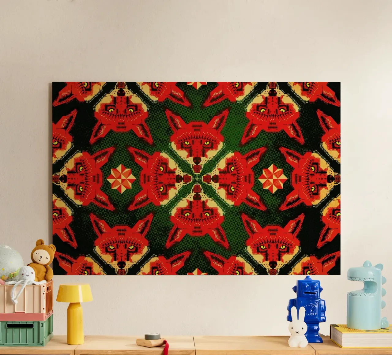 Geometric Fox Pattern plexiglass da Chobopop