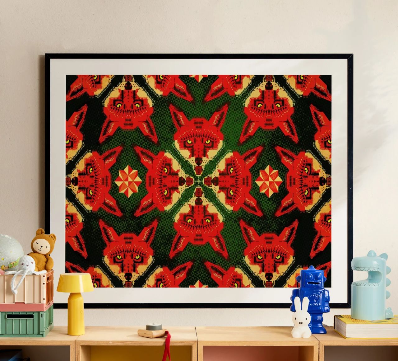 Geometric Fox Pattern hahnemühle de Chobopop
