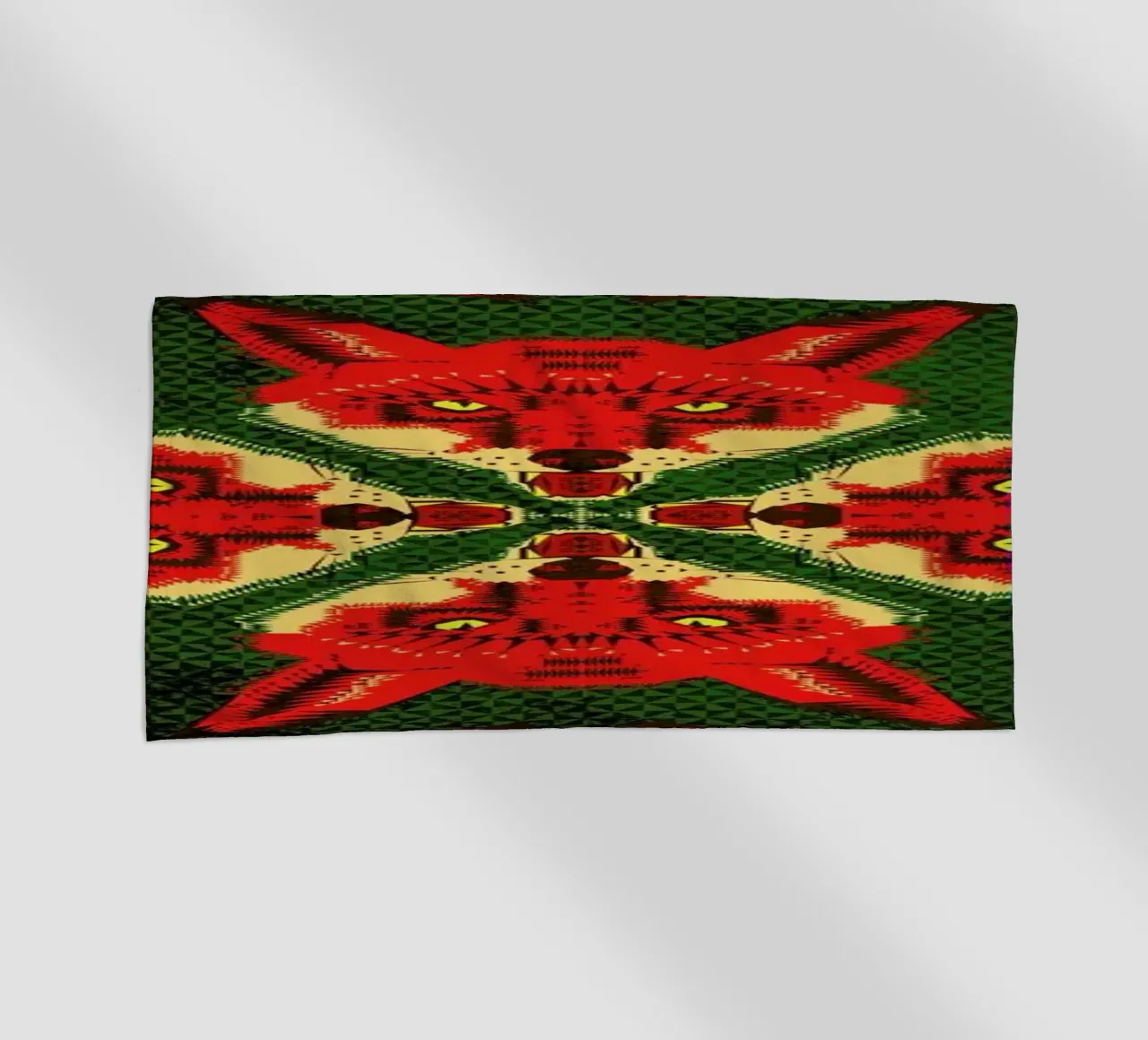 Geometric Fox Pattern telo mare da Chobopop