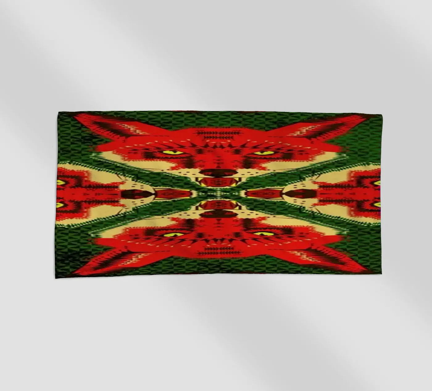 Geometric Fox Pattern telo mare da Chobopop