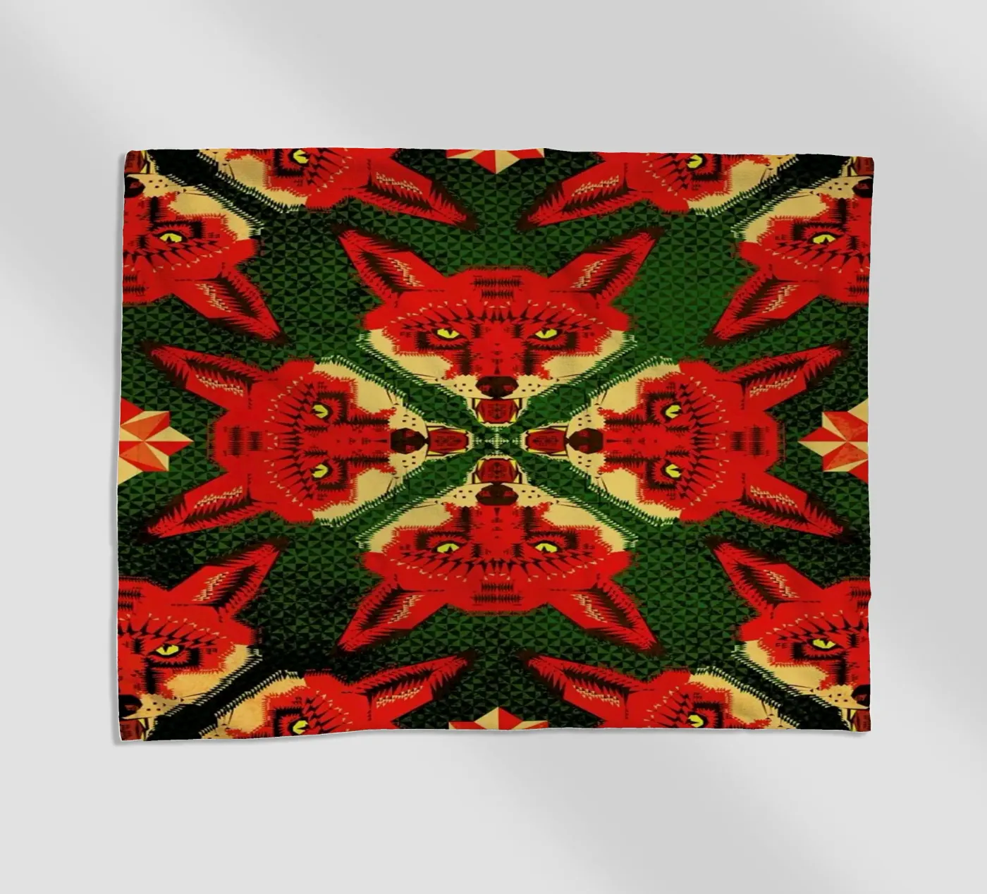 Geometric Fox Pattern telo mare da Chobopop