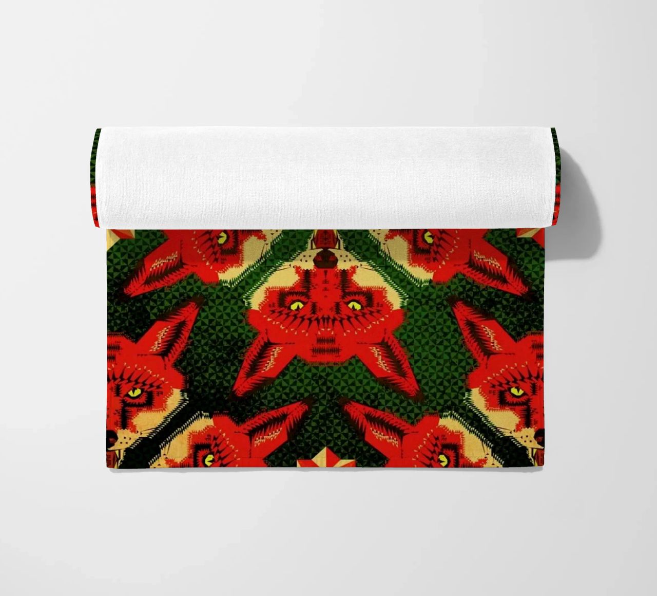 Geometric Fox Pattern toalla de playa de Chobopop