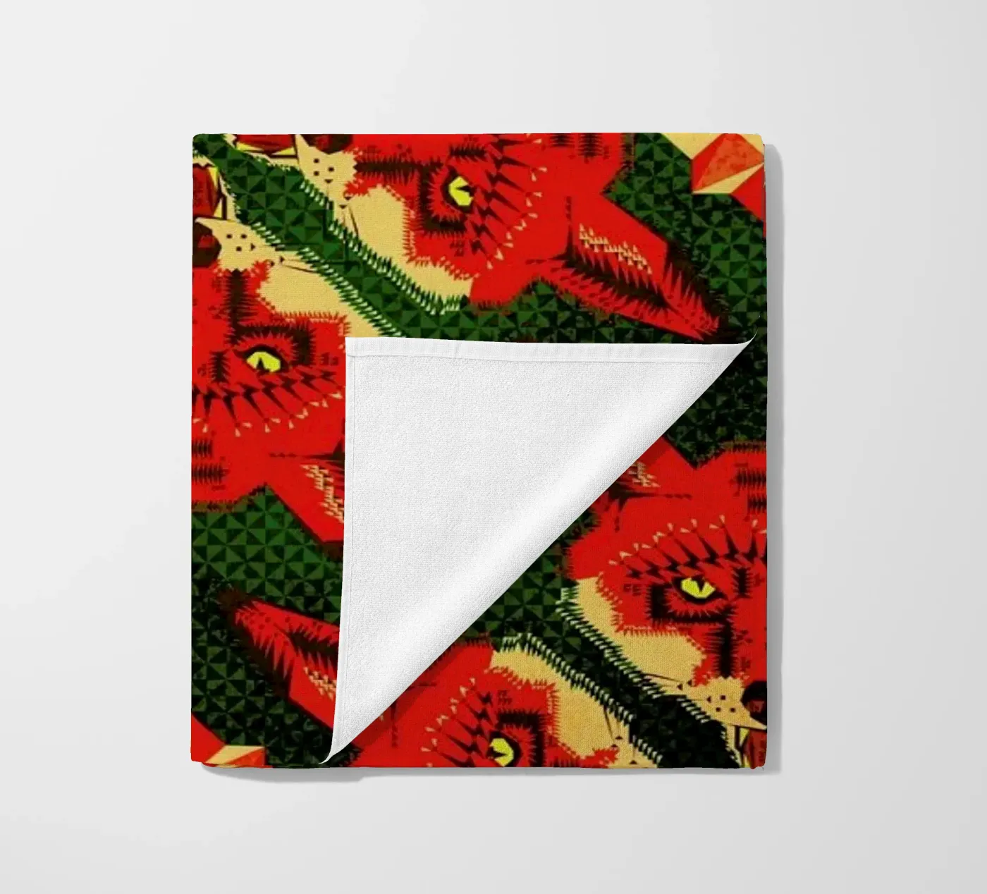 Geometric Fox Pattern telo mare da Chobopop