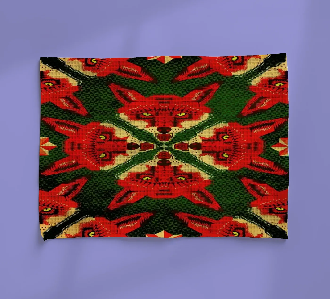 Geometric Fox Pattern Geschirrtuch von Chobopop