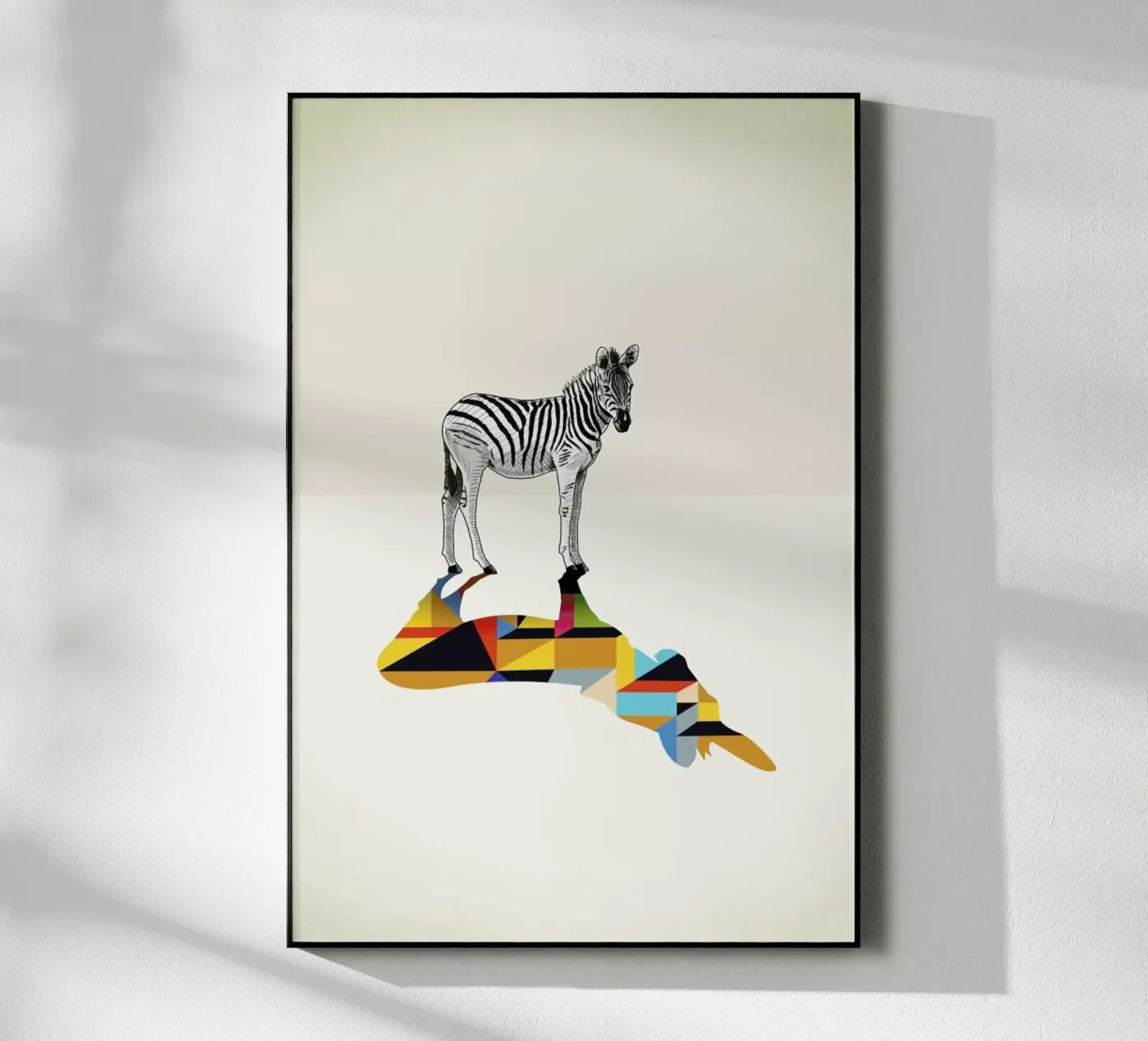 Walking Shadow - Zebra acryl van Jason Ratliff