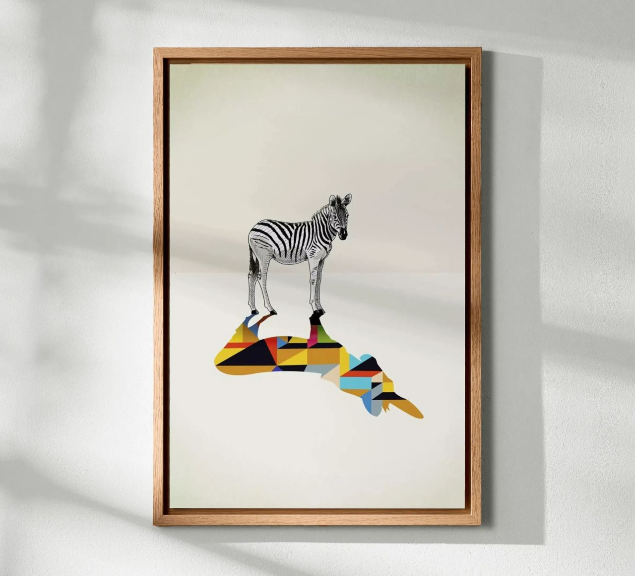 Walking Shadow - Zebra alluminio dibond da Jason Ratliff