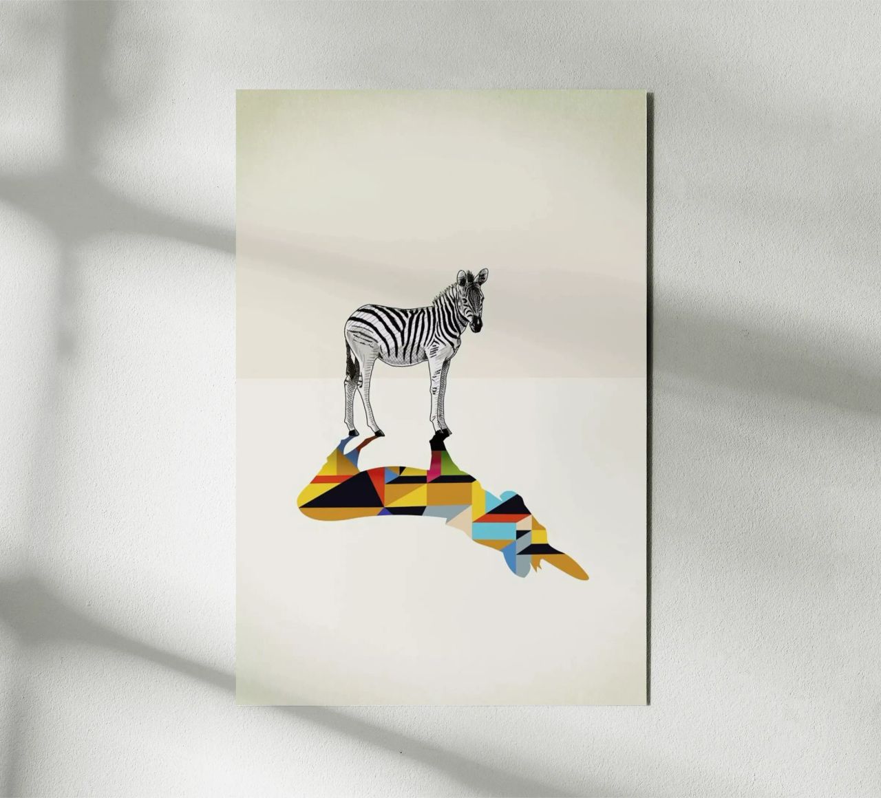 Walking Shadow - Zebra alluminio dibond da Jason Ratliff