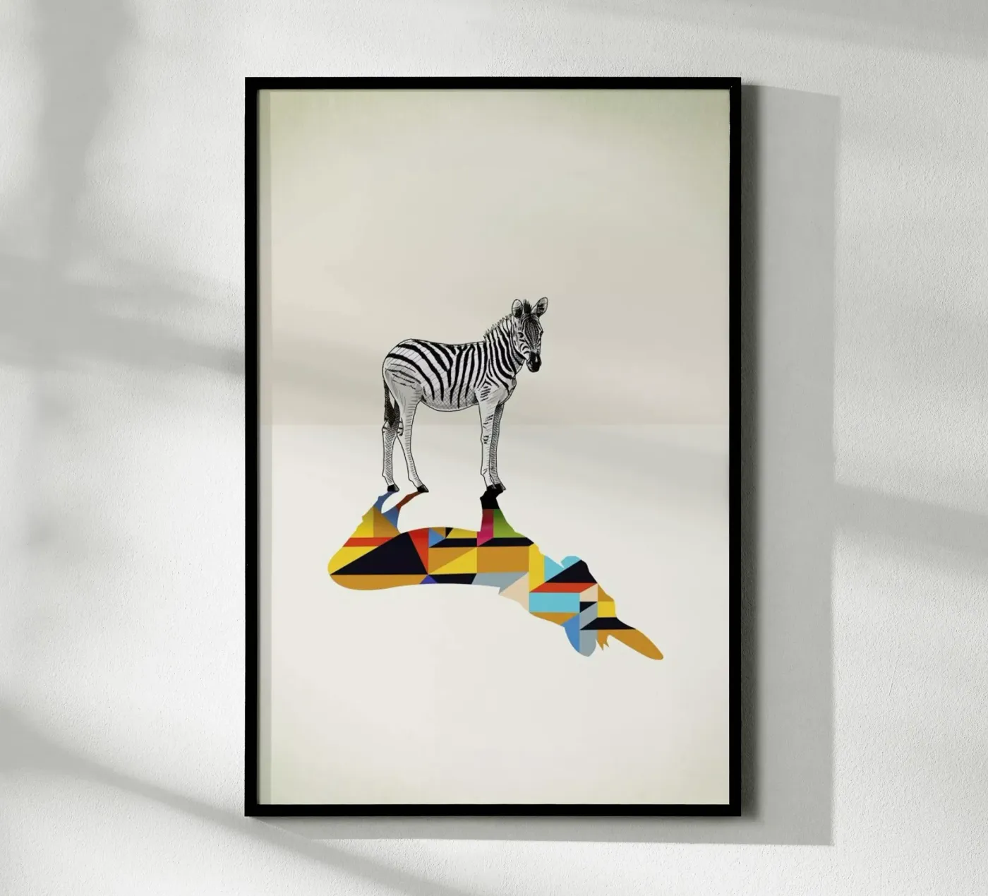 Walking Shadow - Zebra poster van Jason Ratliff