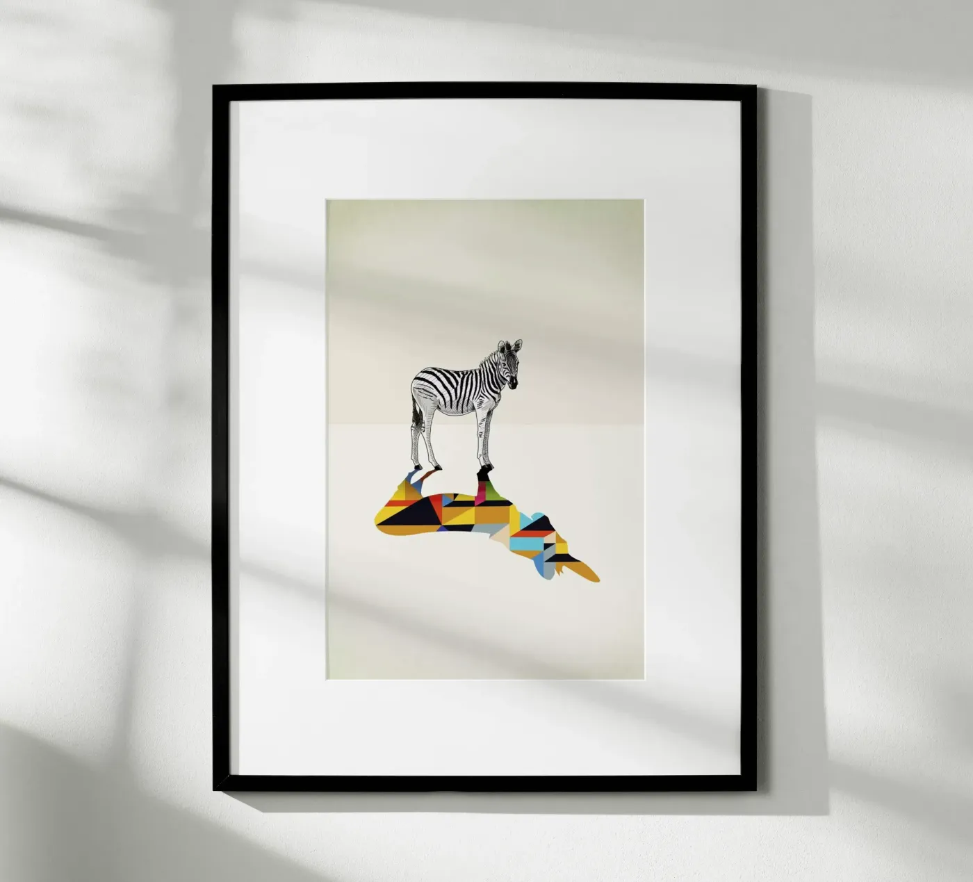 Walking Shadow - Zebra poster van Jason Ratliff
