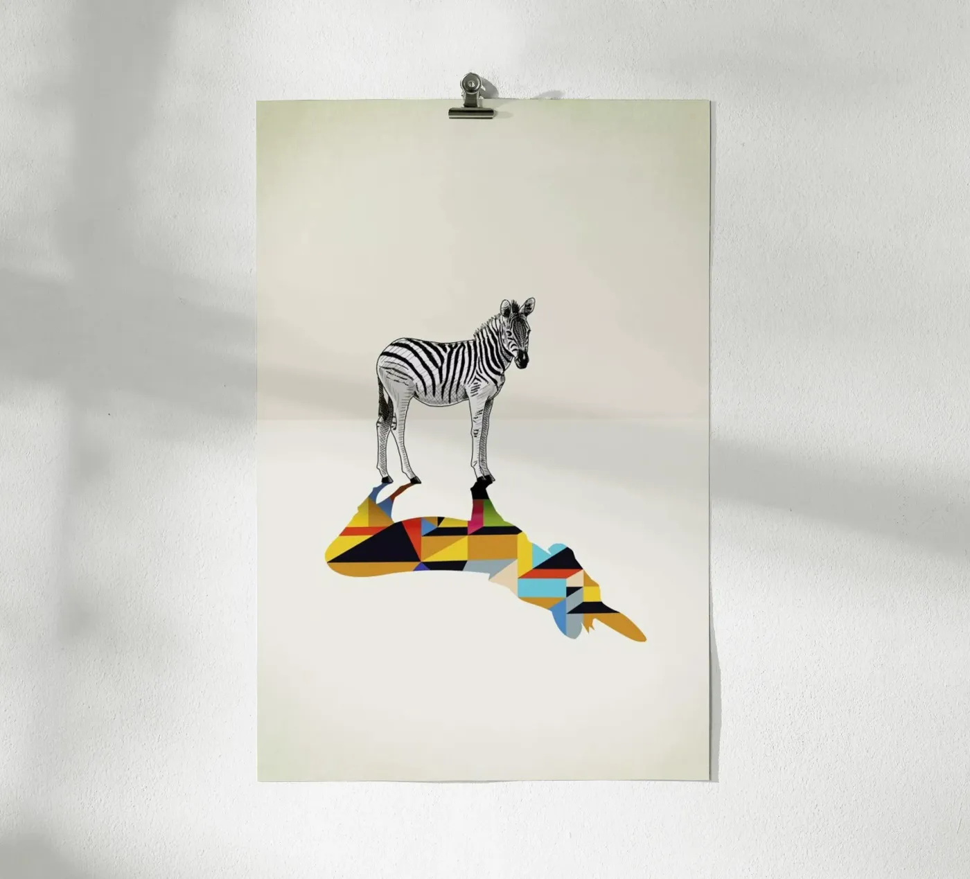 Walking Shadow - Zebra poster van Jason Ratliff