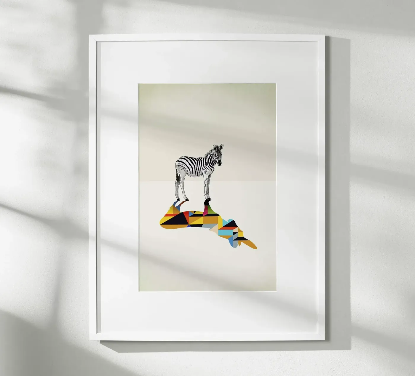 Walking Shadow - Zebra poster van Jason Ratliff