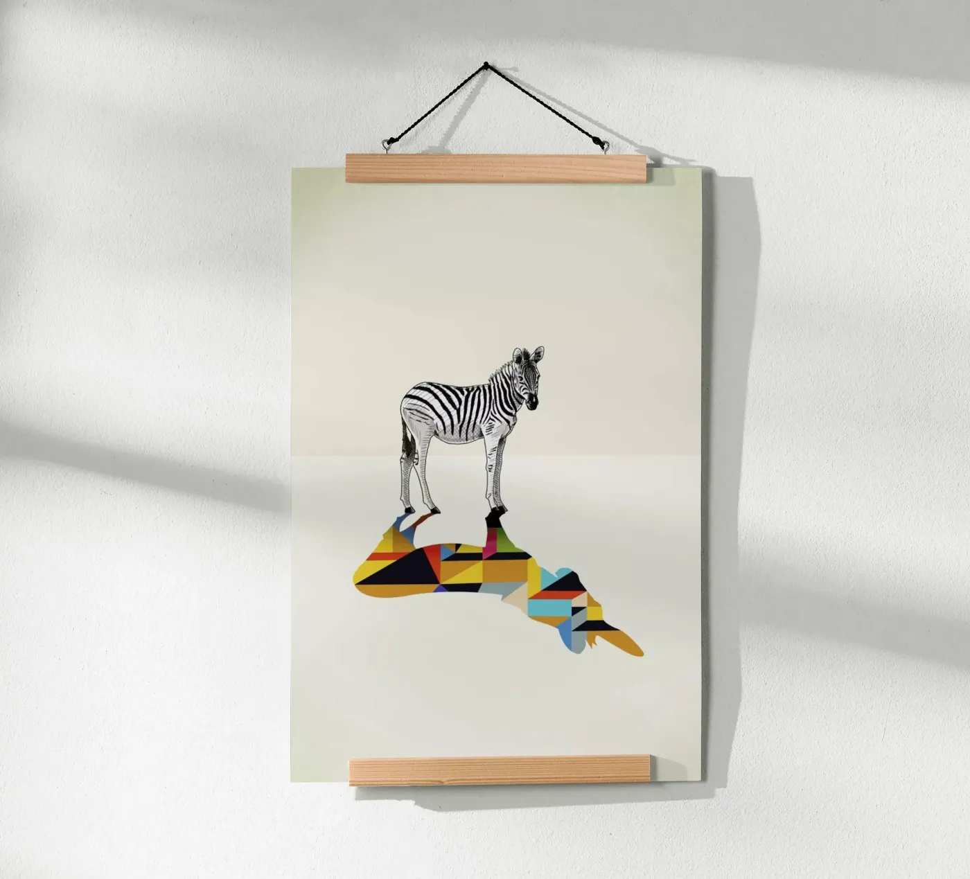 Walking Shadow - Zebra poster van Jason Ratliff