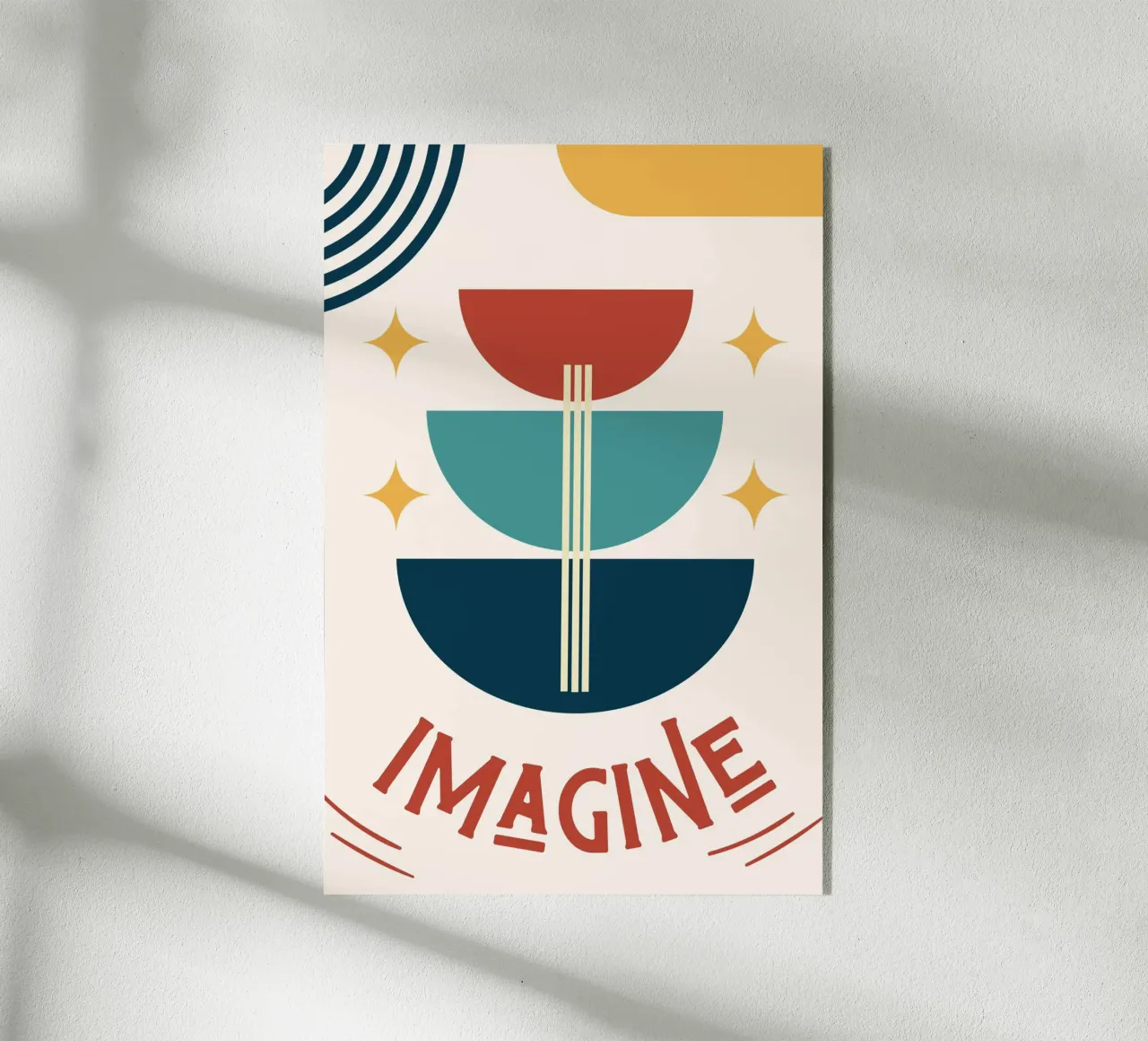 Imagine - arte astratta geometrica colorata plexiglass da Happy Mind Art