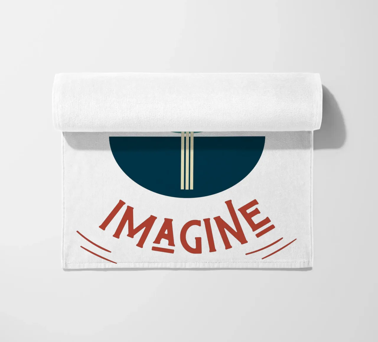 Imagine - arte astratta geometrica colorata telo mare da Happy Mind Art