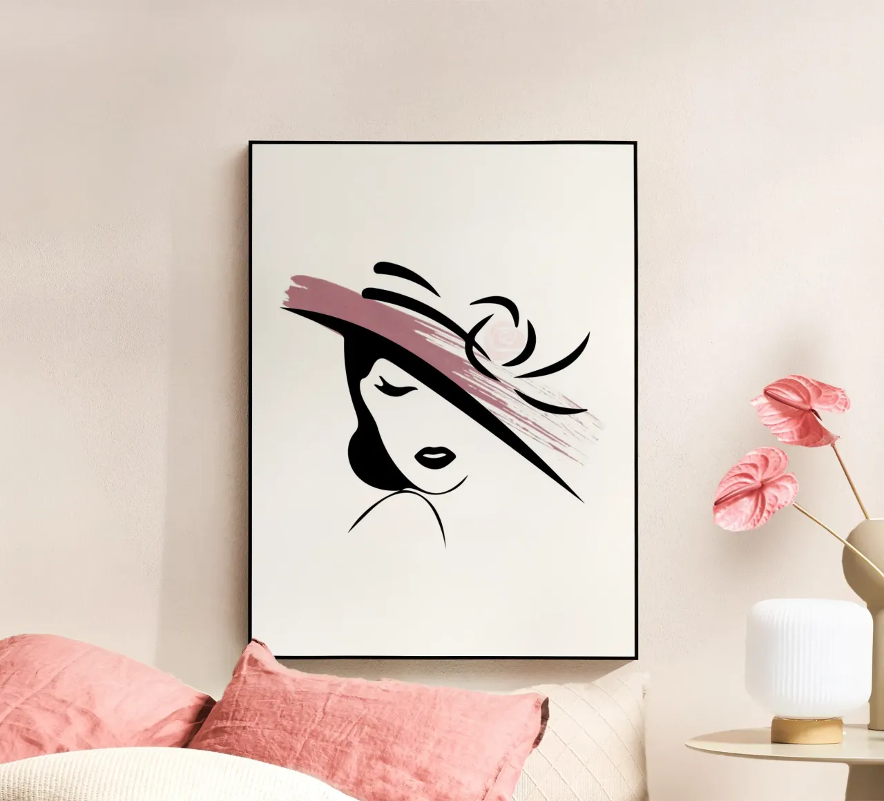 donna con cappello plexiglass da ArtDesign by KBK