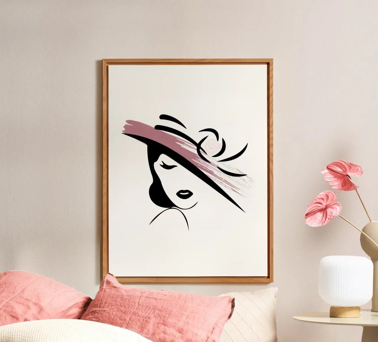 donna con cappello alluminio dibond da ArtDesign by KBK