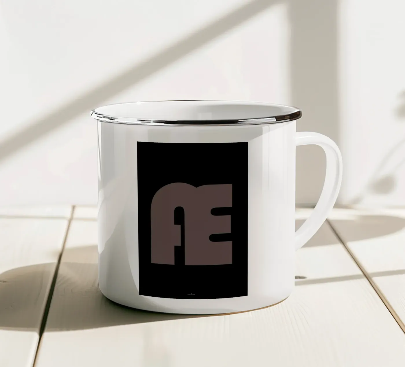 Æ enamel mug by Nordic Creators
