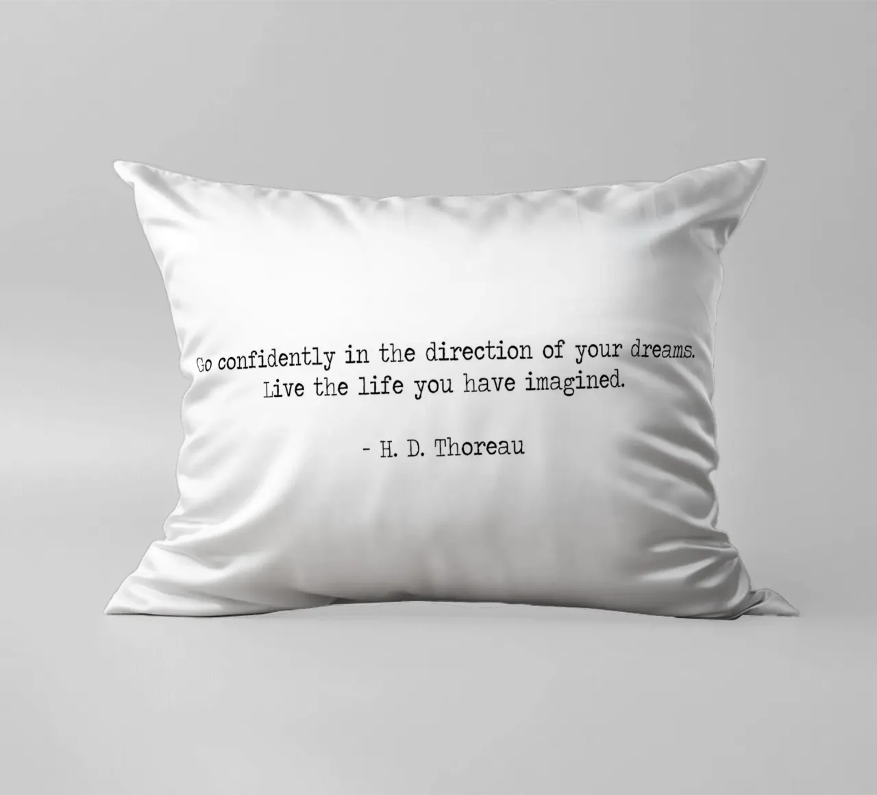 Go Confidently in the direction of your dreams Henry Thoreau decorative cushion by Summer Soul Co. - Quotes