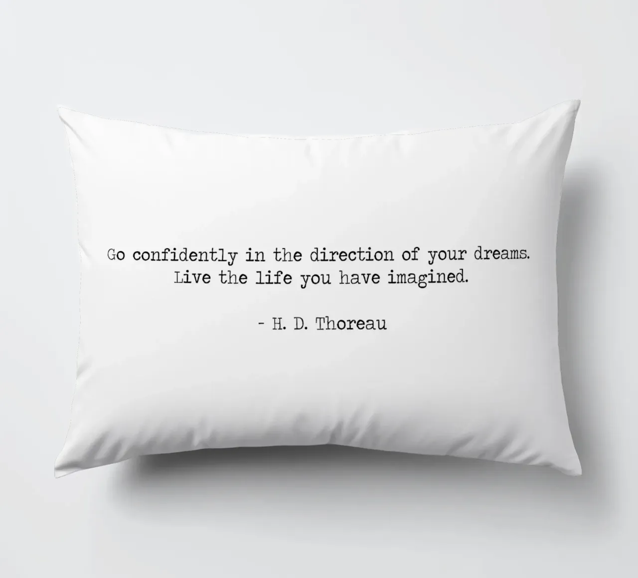 Go Confidently in the direction of your dreams Henry Thoreau decorative cushion by Summer Soul Co. - Quotes