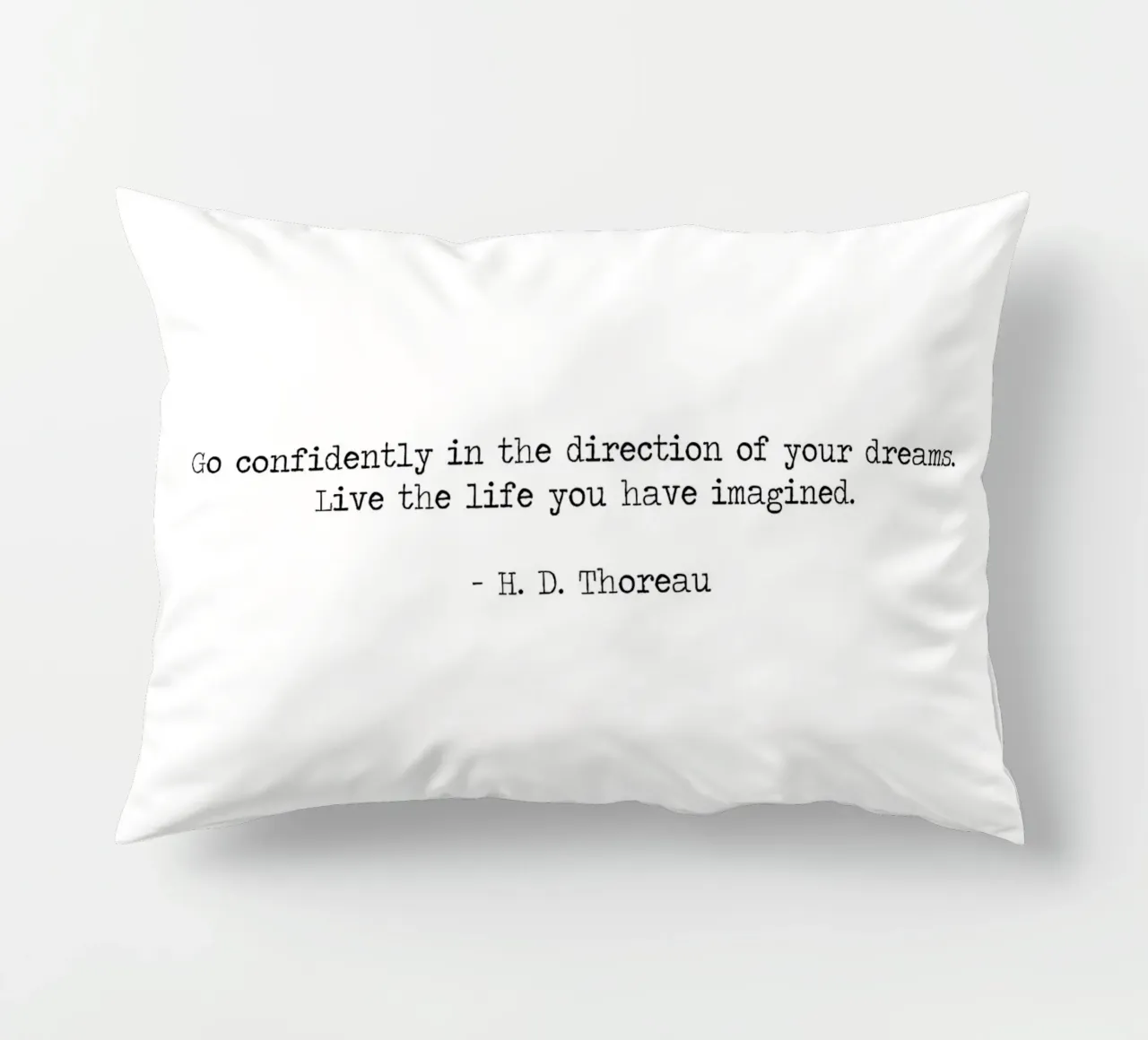Go Confidently in the direction of your dreams Henry Thoreau decorative cushion by Summer Soul Co. - Quotes