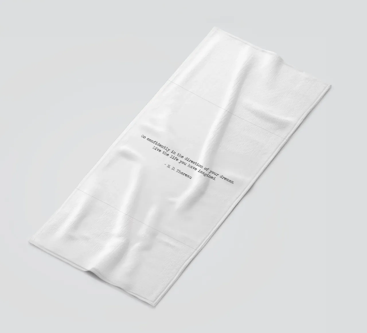 Go Confidently in the direction of your dreams Henry Thoreau beach towel by Summer Soul Co. - Quotes