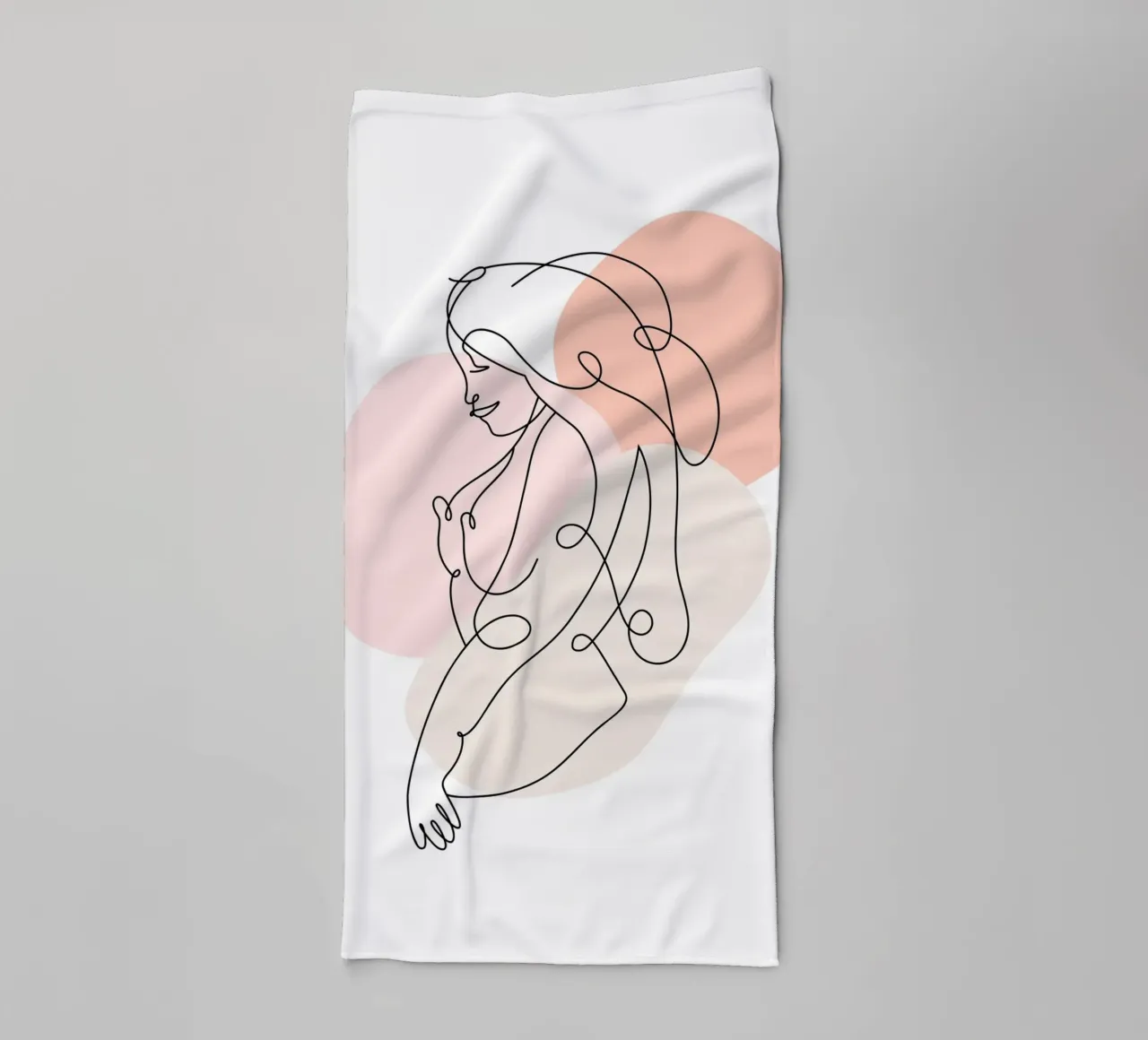 Femme de style Line Art II serviette de bain de ArtDesign by KBK