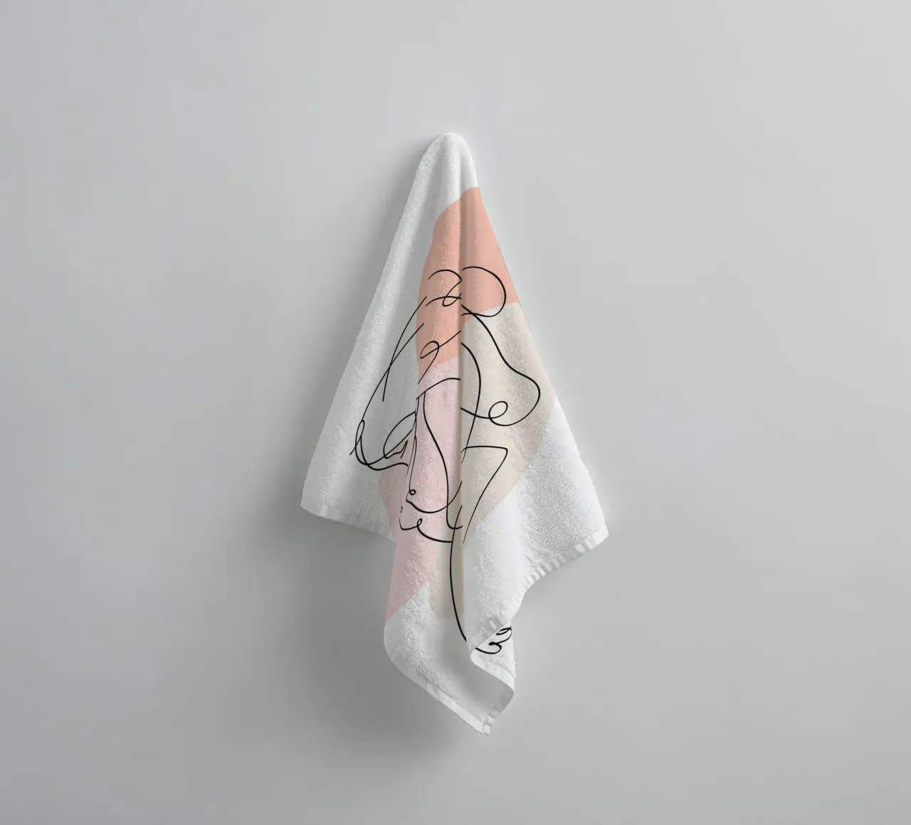 Femme de style Line Art II serviette de bain de ArtDesign by KBK