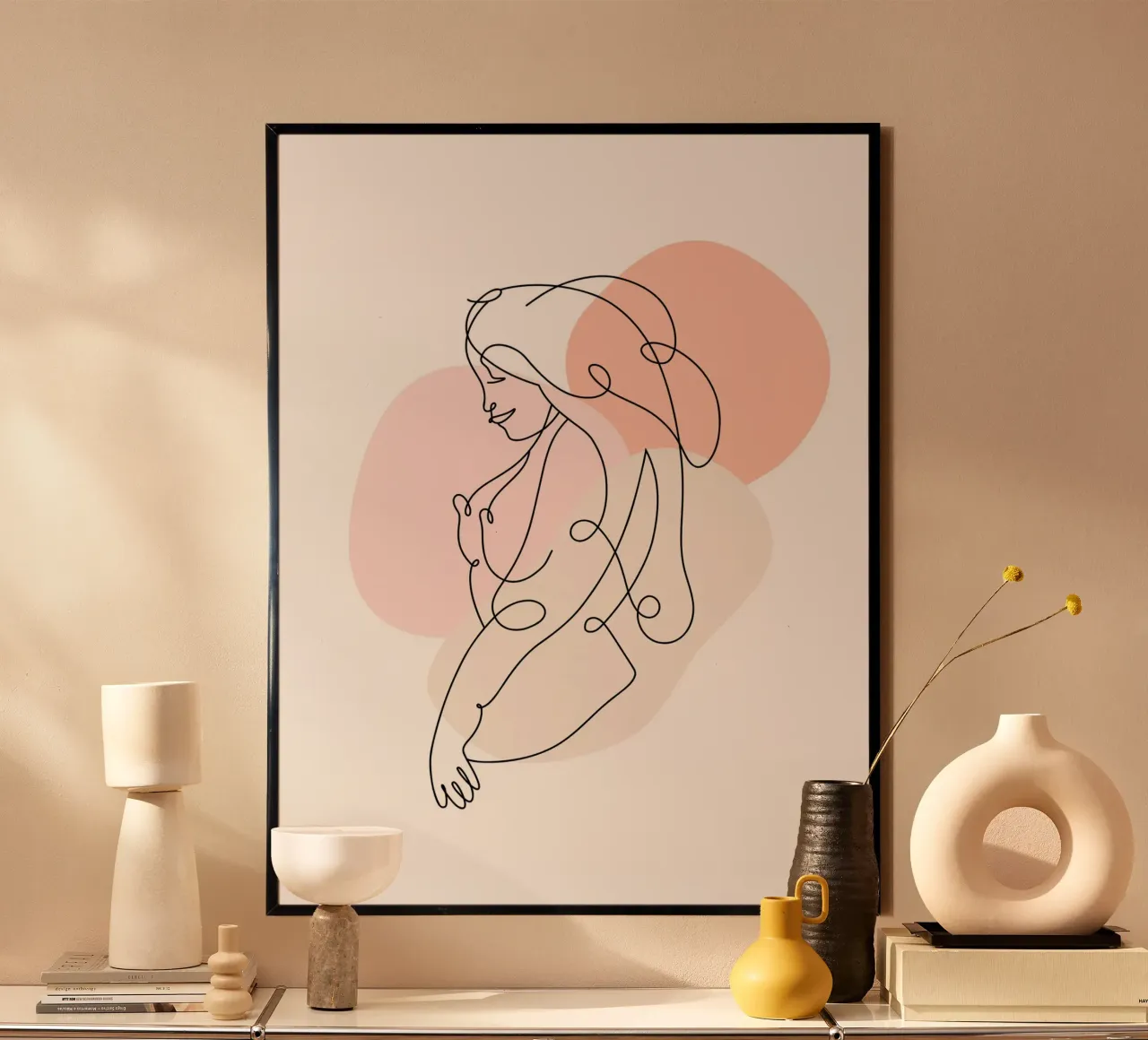 Mujer al estilo del Line Art II poster de ArtDesign by KBK