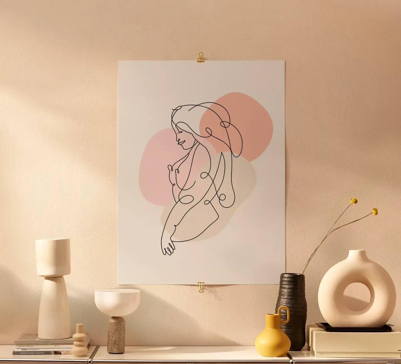 Mujer al estilo del Line Art II poster de ArtDesign by KBK