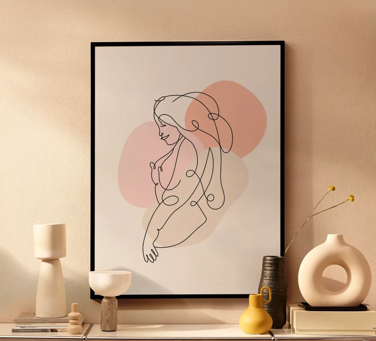 Mujer al estilo del Line Art II poster de ArtDesign by KBK