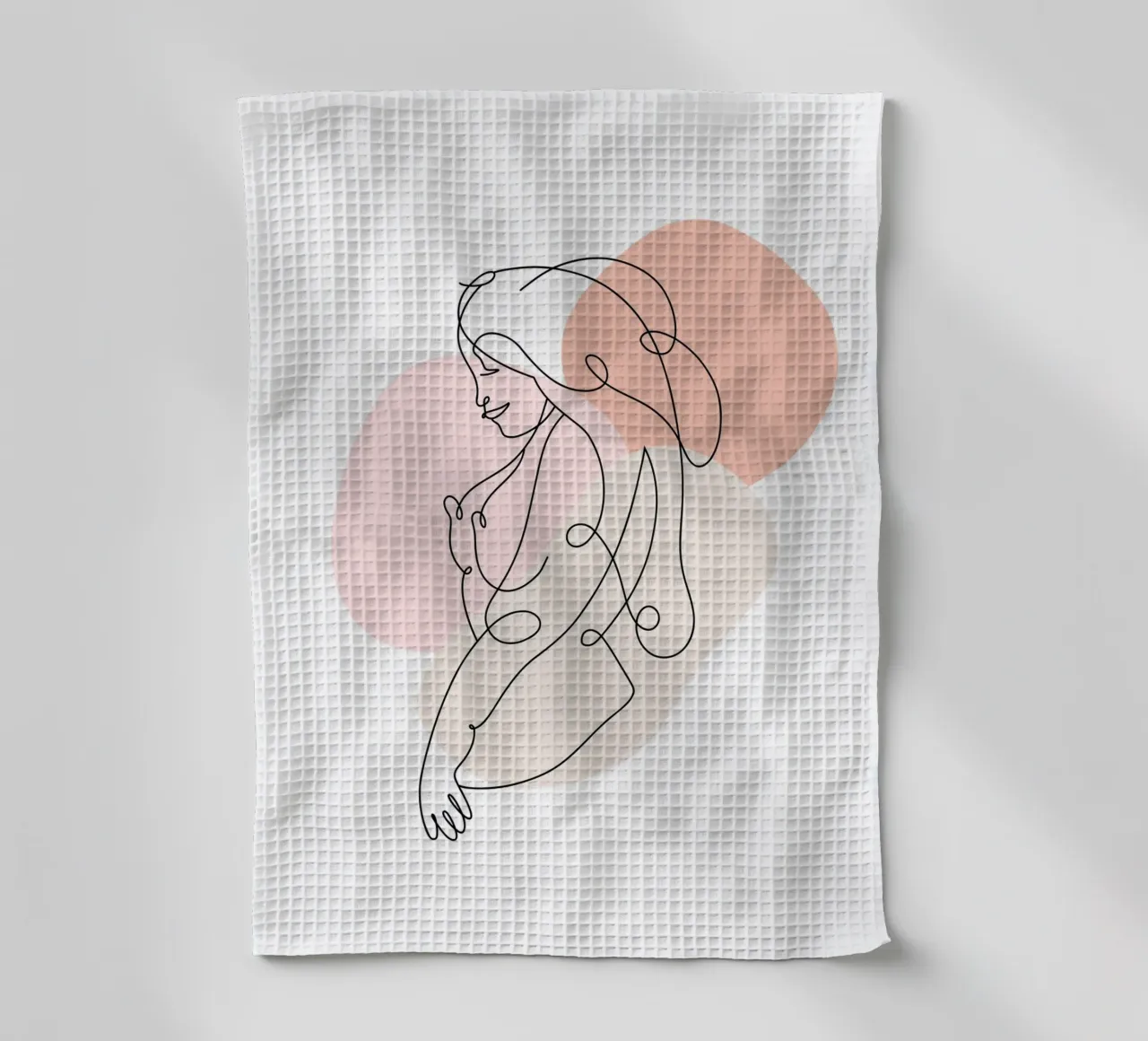 Femme de style Line Art II torchon de ArtDesign by KBK