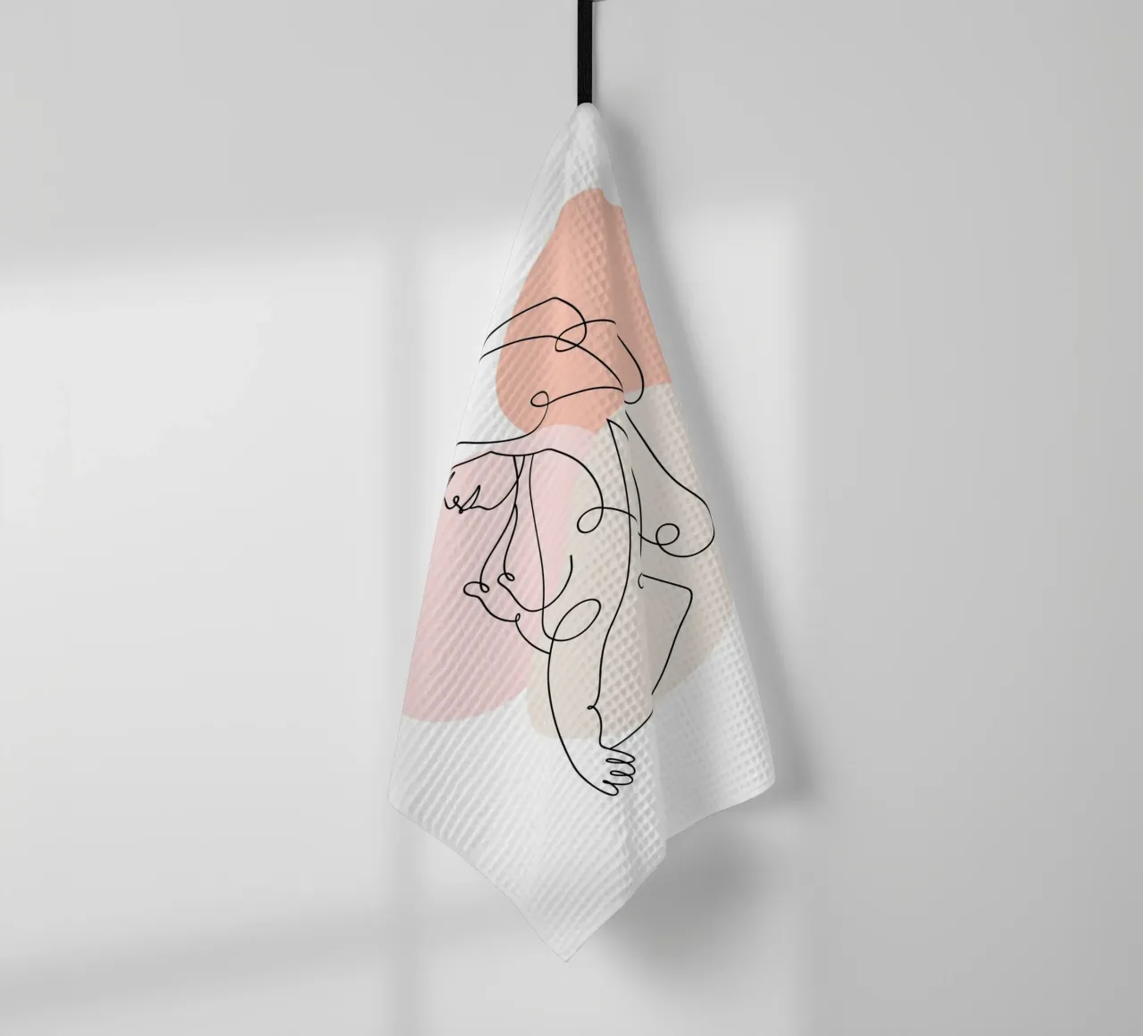 Femme de style Line Art II torchon de ArtDesign by KBK