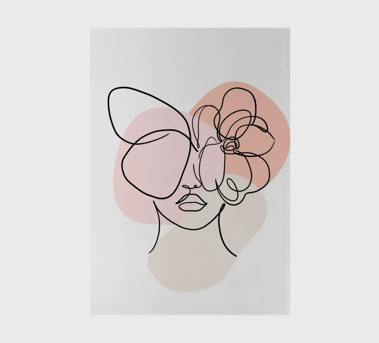 Woman in the style of Line Art III notebook by ArtDesign by KBK