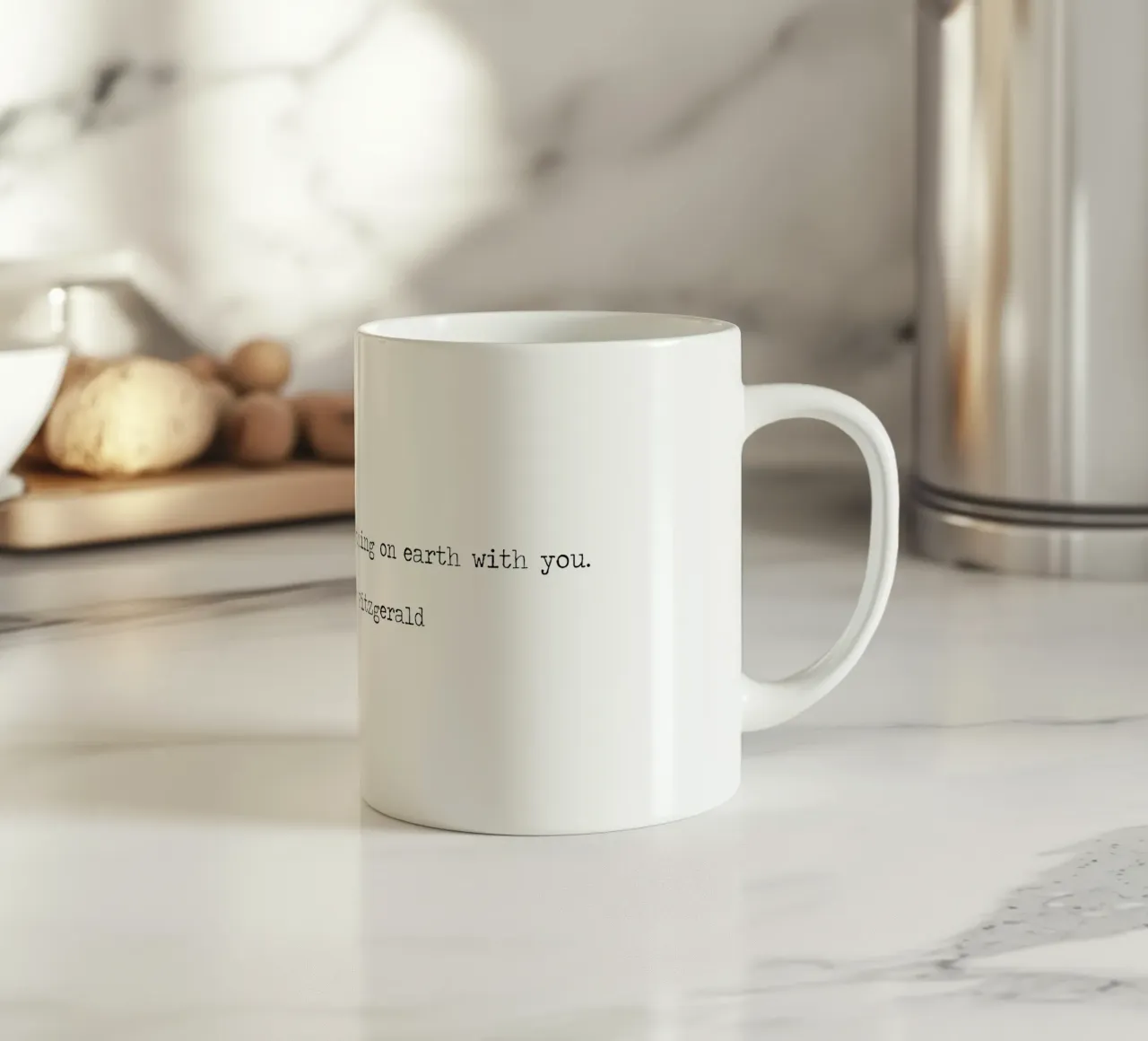 Vorrei aver fatto tutto sulla terra con te F Scott Fitzgerald tazza in ceramica da Summer Soul Co. - Quotes