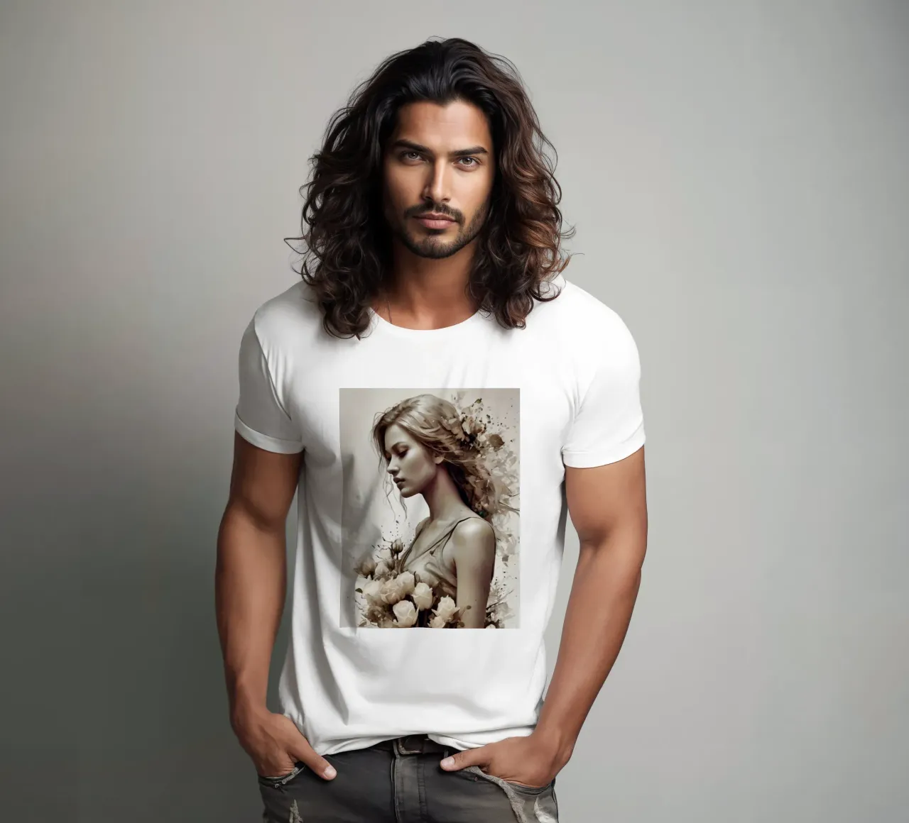 Ragazza dei fiori t-shirt da ArtDesign by KBK