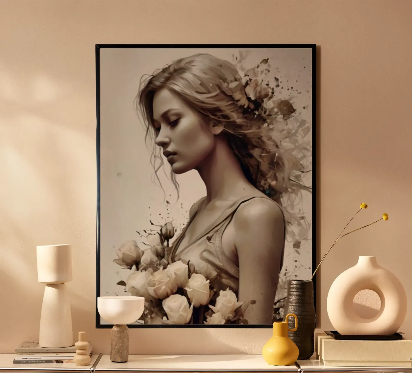Blumenmädchen Poster von ArtDesign by KBK